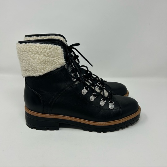 Marc Fisher Black Sherpa Boots - Picture 2 of 5